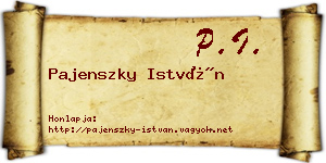 Pajenszky István névjegykártya